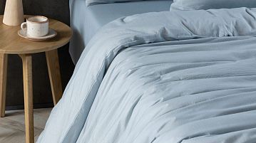 Комплект постельного белья без простыни Organic Cotton (Органик Коттон) Голубой